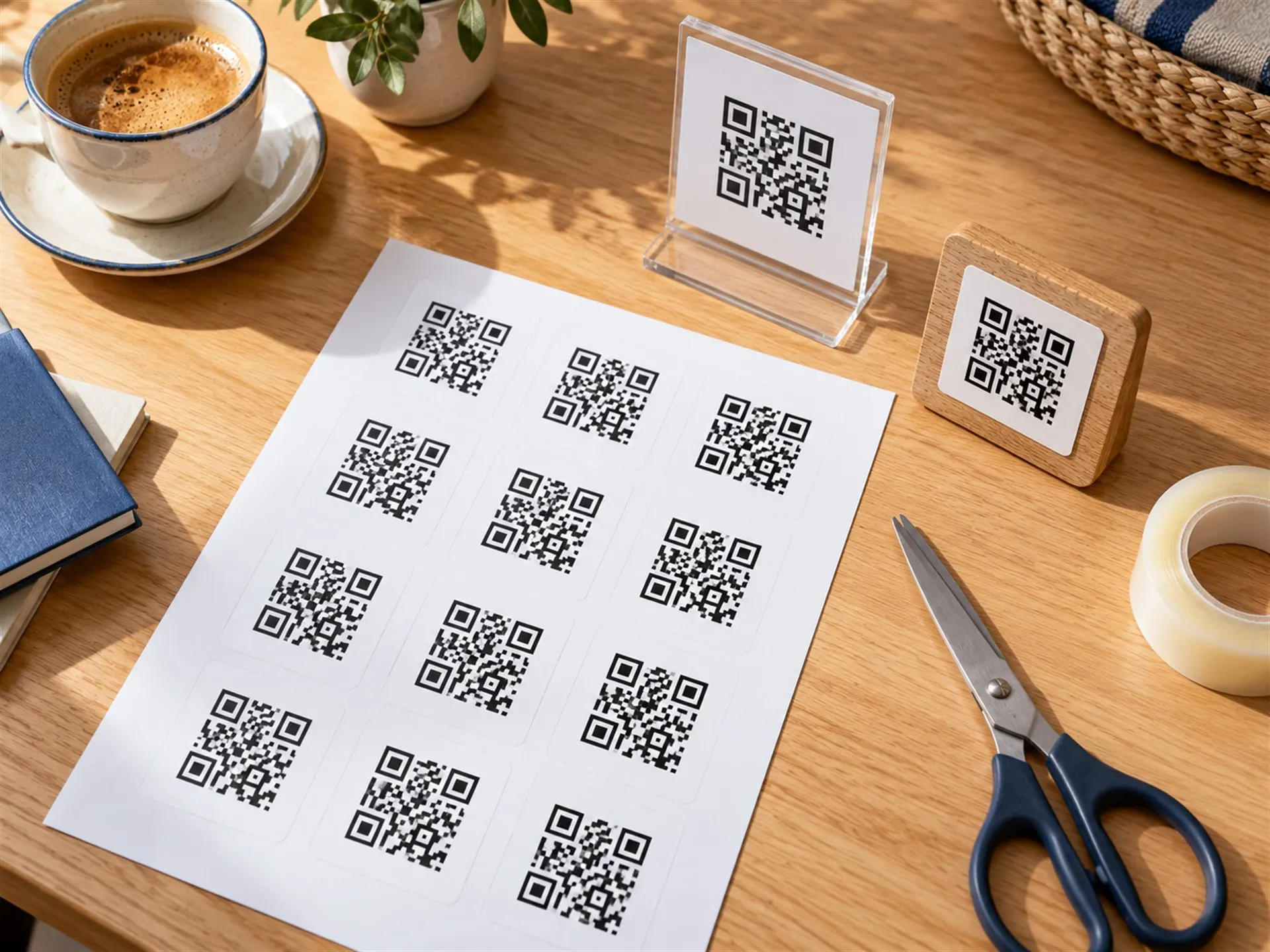 Pegatinas y carteles con códigos QR listos para colocar